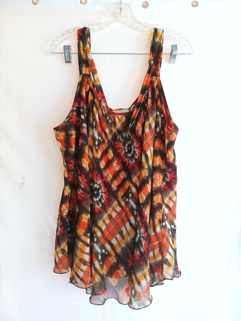 Avenue Tie-Dye Sleeveless Top Blouse Shirt Plus 18/20 Boho Festival Flowy Chic
